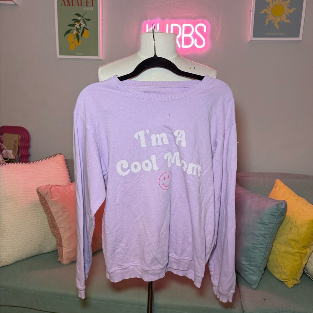 Lavender Women's Sweatshirt - Fun Mom Design